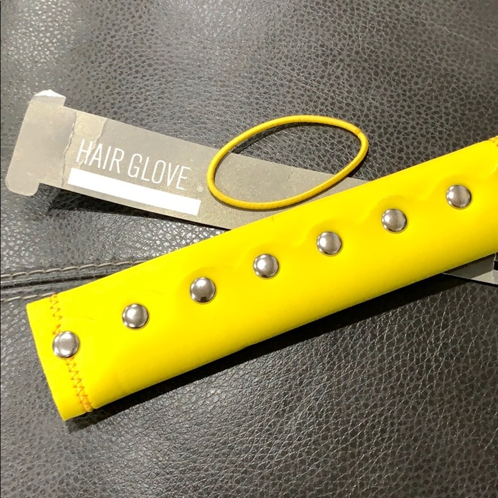 Hair Glove - Yellow Snap Closure - New
